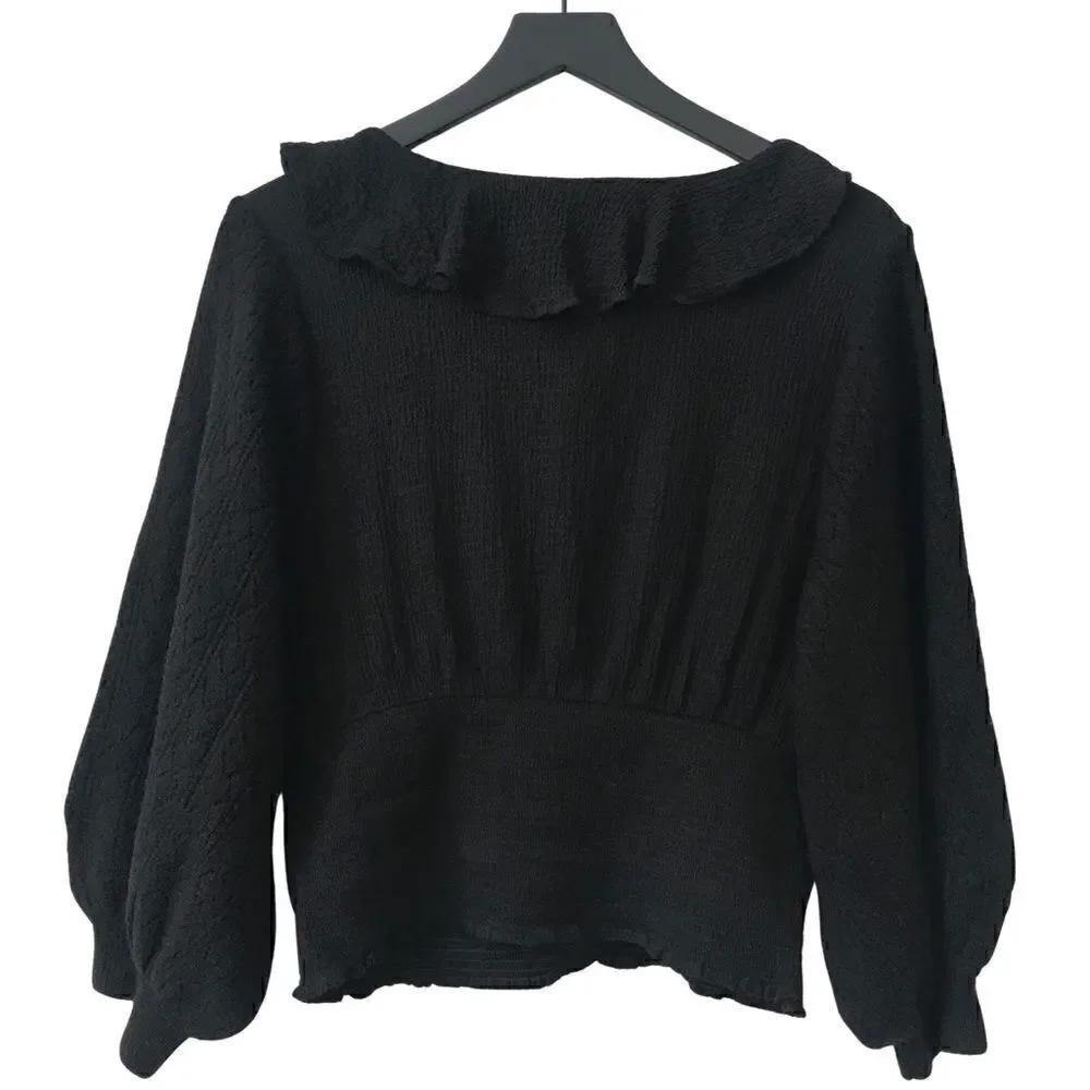 New! Free People Billie Pointelle Knit Sweater Top